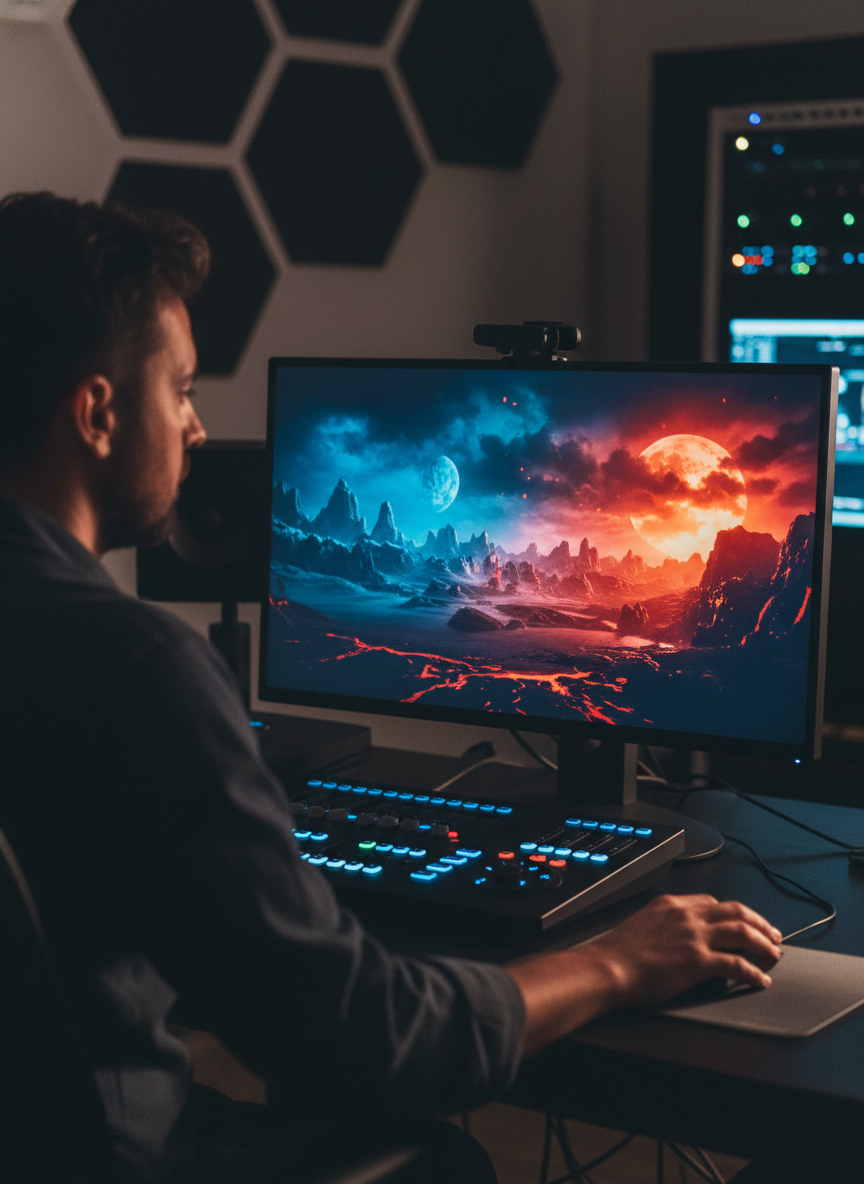 AI filmmaker planning a scene