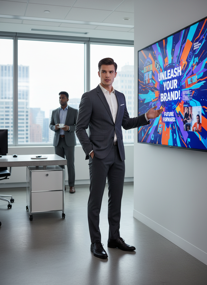 Creative team reviewing motion concepts